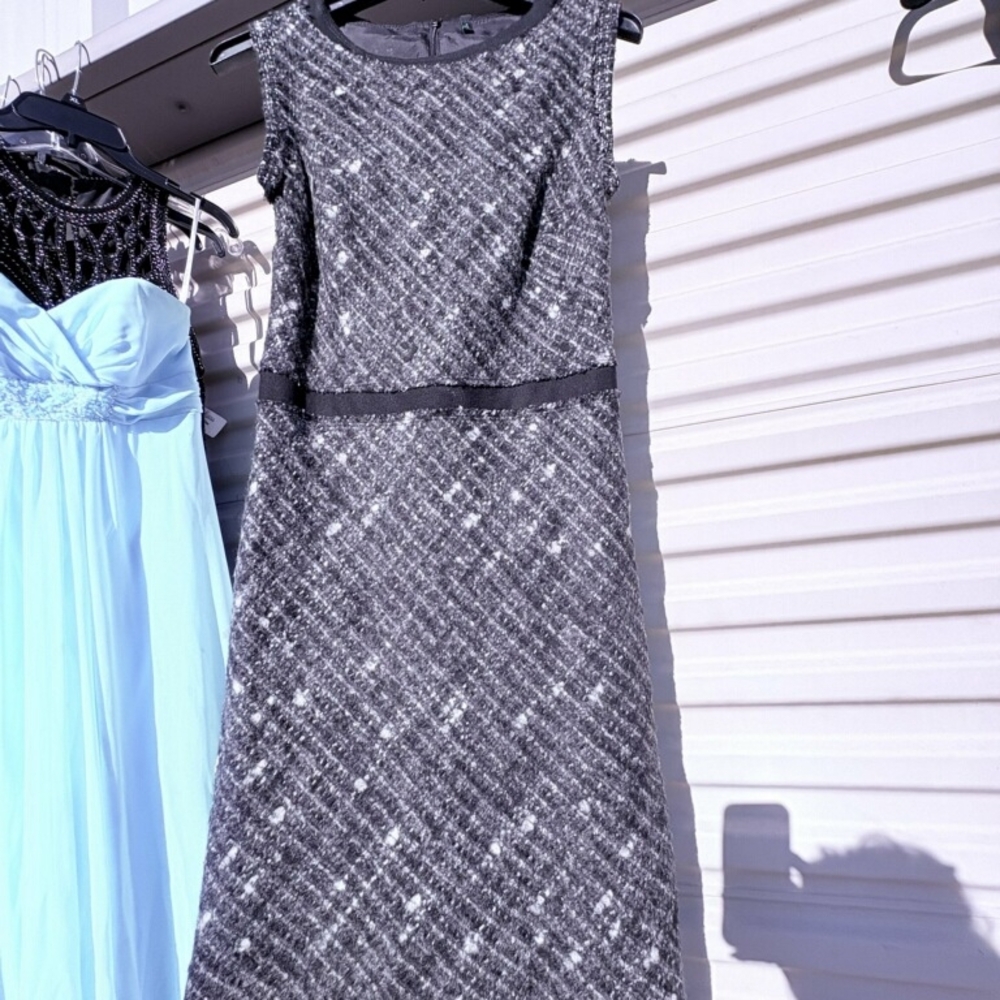 Bebe Monochrome Patterned Midi Dress